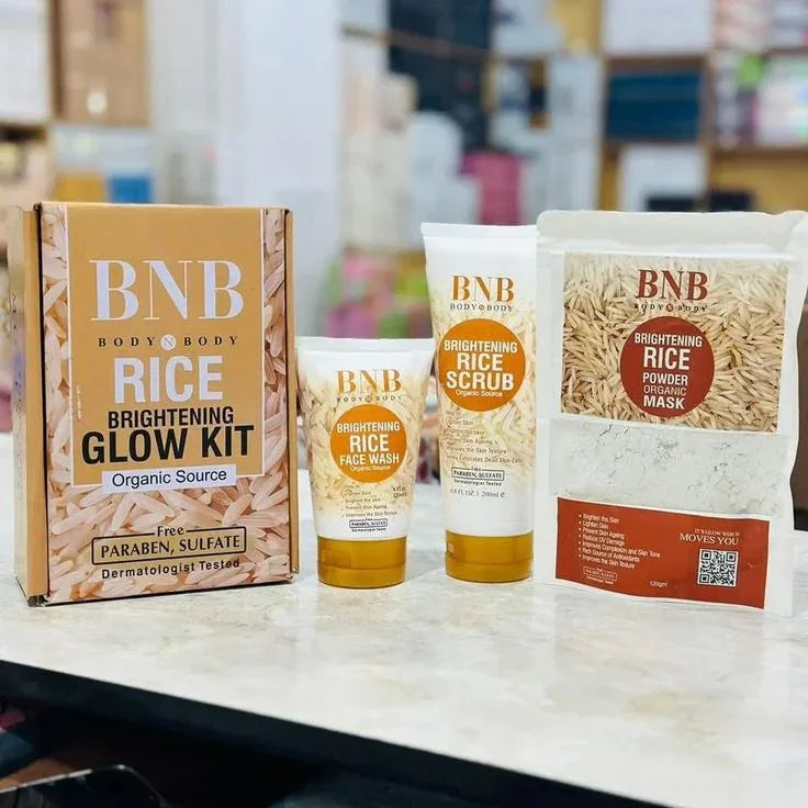 Bnb Whitening Rice Extract Bright & Glow Kit