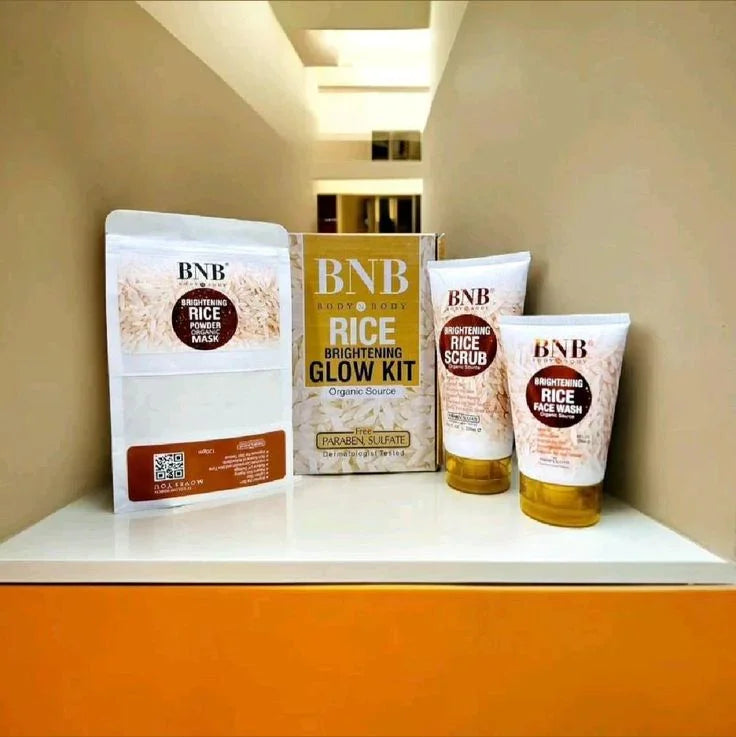 Bnb Whitening Rice Extract Bright & Glow Kit