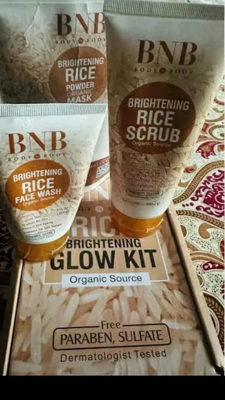 Bnb Whitening Rice Extract Bright & Glow Kit