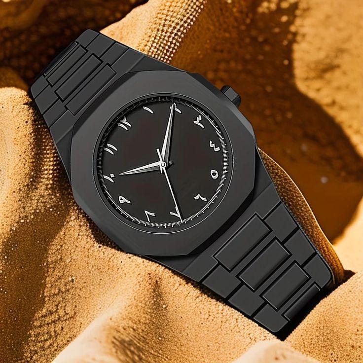 Black Aura Quartz Watch – Stylish Analog Watch for Men & Boys - NexaNest
