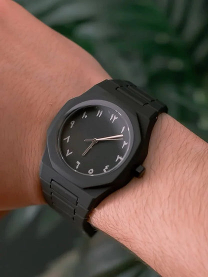Black Aura Quartz Watch – Stylish Analog Watch for Men & Boys - NexaNest
