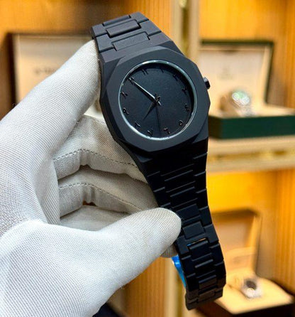 Black Aura Quartz Watch – Stylish Analog Watch for Men & Boys - NexaNest