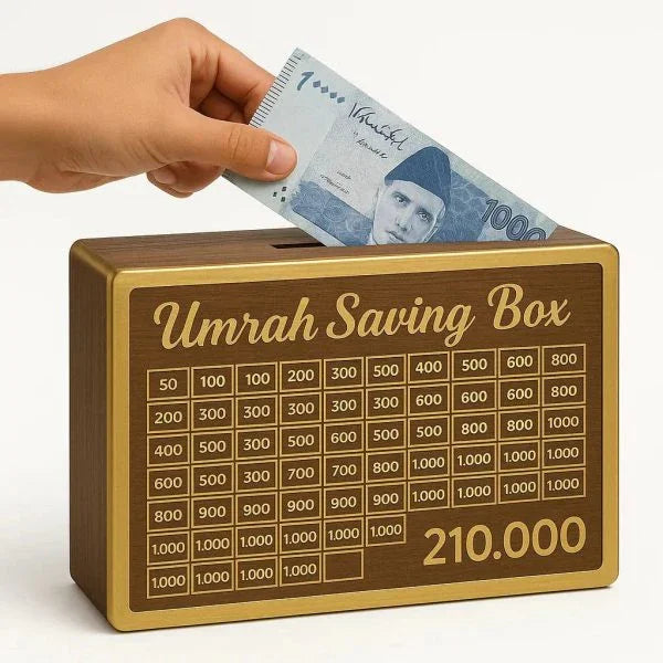 Wooden – Umrah Saving Box - NexaNest