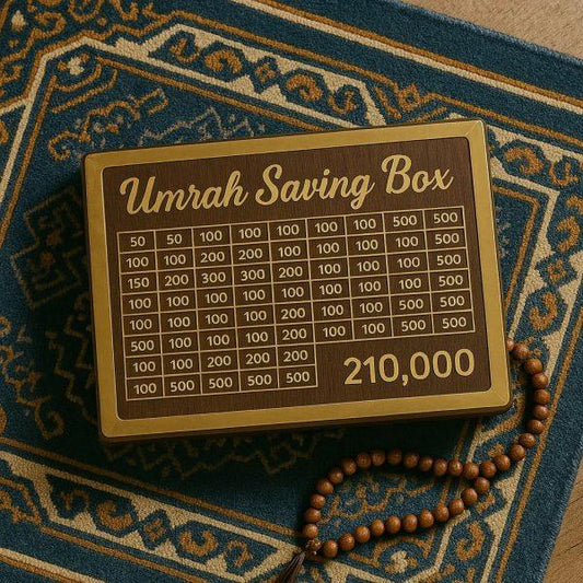 Wooden – Umrah Saving Box - NexaNest